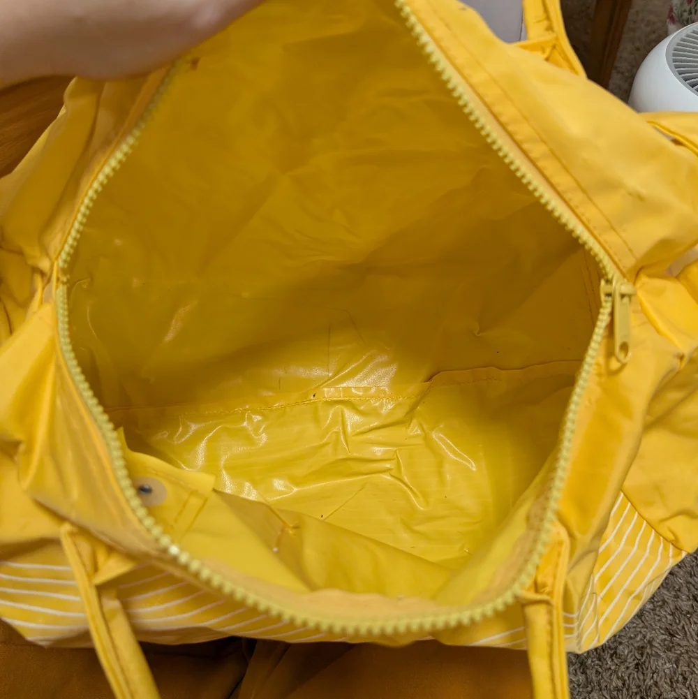 Y2K Jordache Yellow Weekender model off duty Duffel Bag Retro